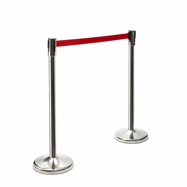 trendy barrier post chrome with red belt afzetpalen 5111 1.jpeg