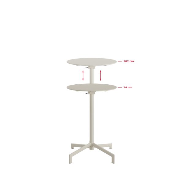 1 20502 versa table beige low and high